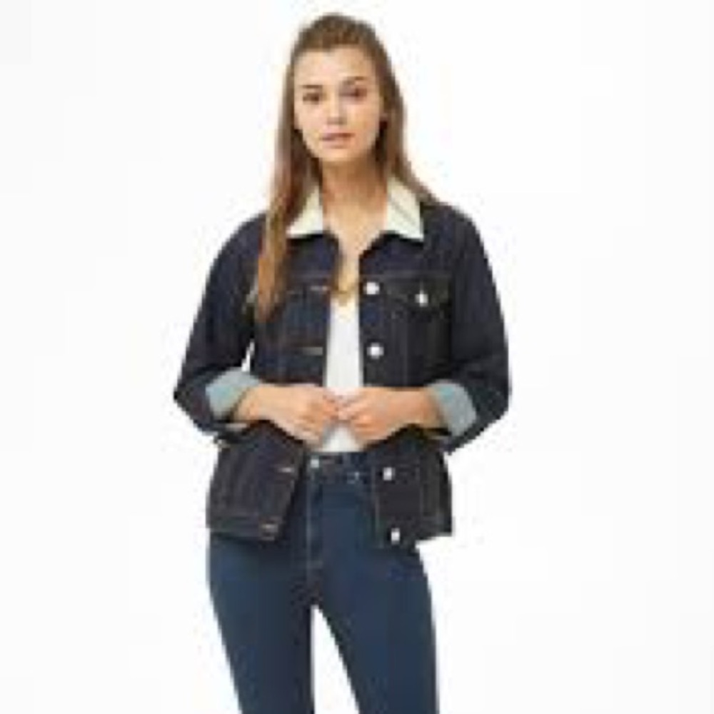 Faux Sterling Collar Denim Jacket NWT | Small